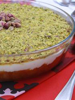 A picture of Sweet toast and milk pudding - aish el saraya.