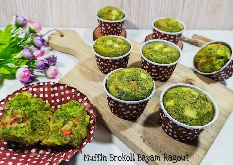 Cara Mudah Bikin Muffin Brokoli Bayam isi Ragout yang Lezat Sekali