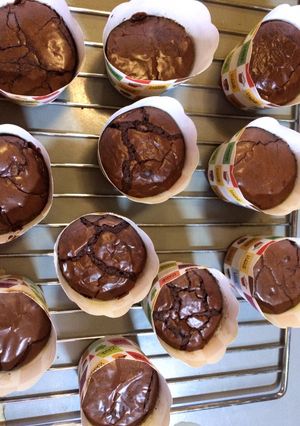 Foto resep Broffin Shiny Crust (Brownies Muffin)