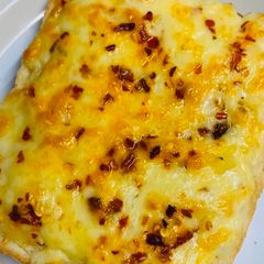 A picture of Mashed potatoes and cheese filled bread, cooked in air fryer #Christmasgift.