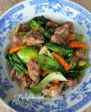 Lòng gà xào cải thìa