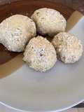 Bread balls with coconut sprinkles