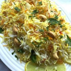 Kashmiri pulao A picture of Kashmiri pulao.