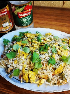 A picture of Chicken Egg Fried Rice.