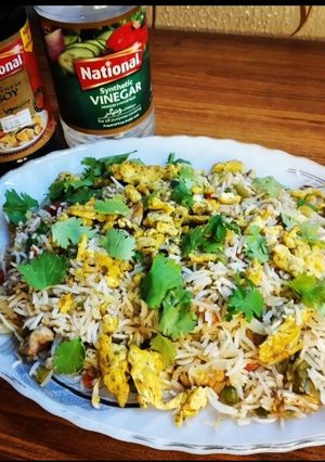 A picture of Chicken Egg Fried Rice.