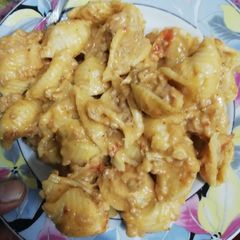 A picture of Cheese qeema pasta 10 mint recipe #eid k pakwan.