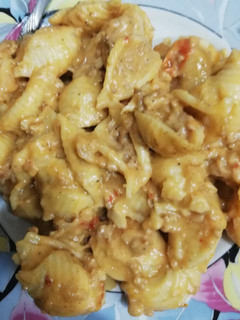A picture of Cheese qeema pasta 10 mint recipe #eid k pakwan.