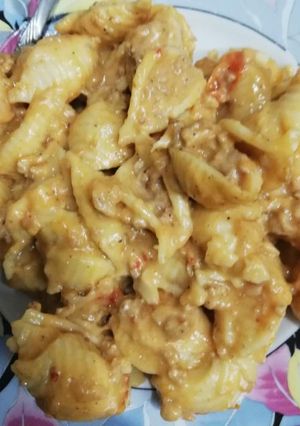 A picture of Cheese qeema pasta 10 mint recipe #eid k pakwan.