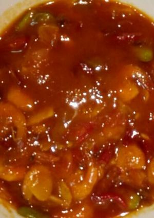 Foto resep Udang pete saos pedas
