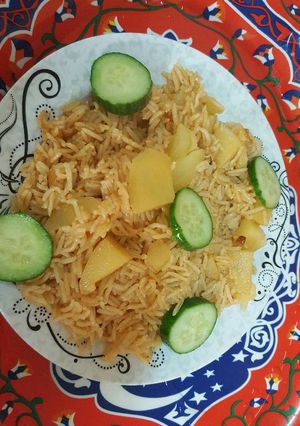 صورة لوصفة رز بالبطاطا على طريقتي
