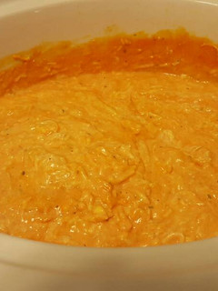 A picture of Buffalo chicken dip.