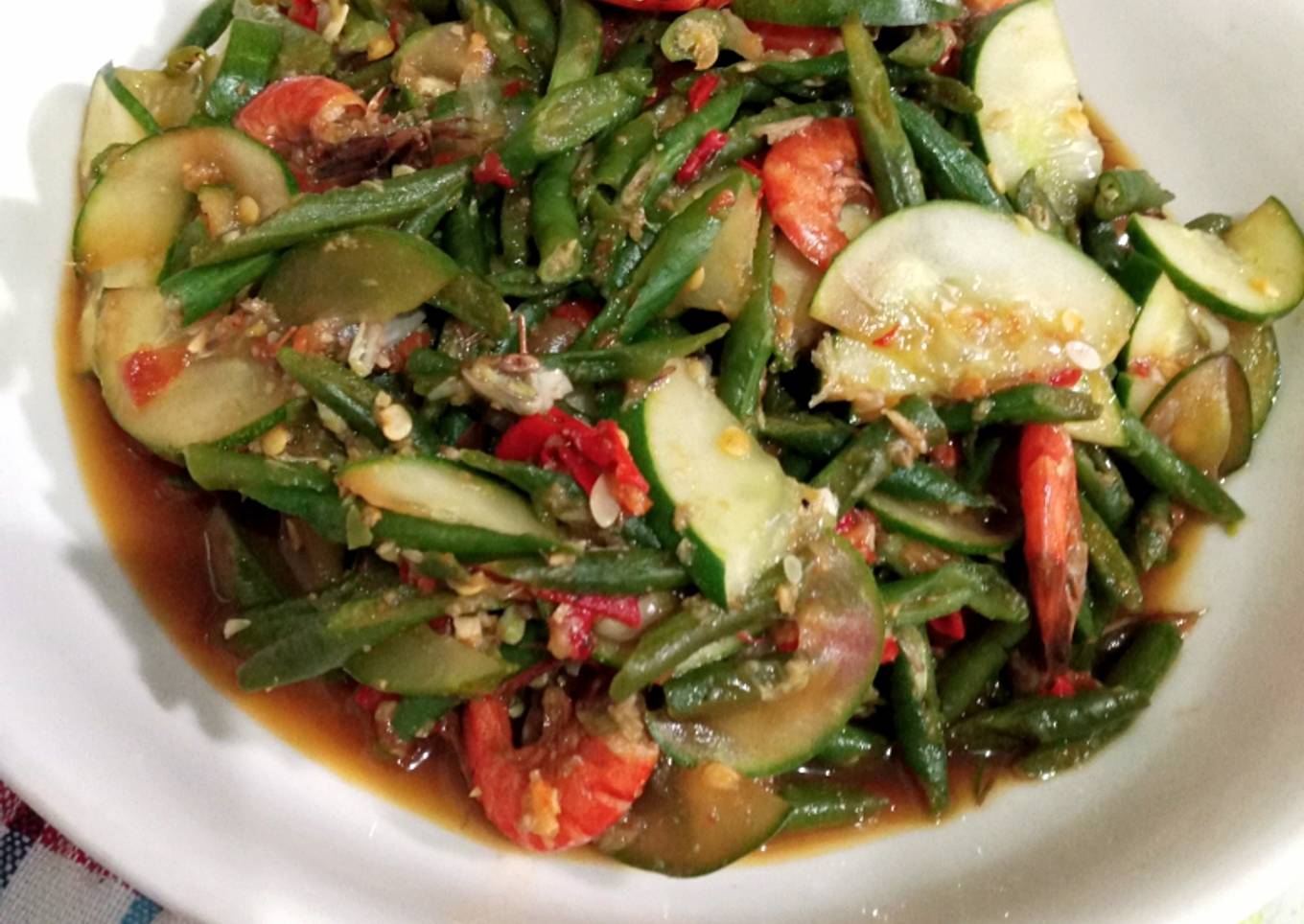 Kapamun Tumis Udang (tanpa minyak)