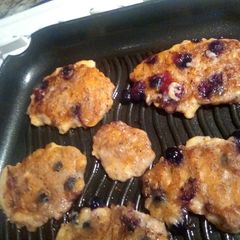 A picture of Blueberry Plantain Pancakes.
