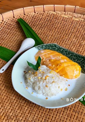 Hình của món Xôi Xoài Thái Lan Bằng Lò Vi Sóng.