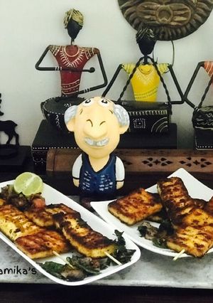 A picture of Peri Peri Sesame Grilled Paneer Recipe.