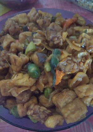 Foto resep orek tahu tempe pete