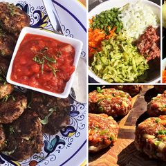 Wagyu Beef Breakfast Sausage and Zucchini Cakes A picture of Wagyu Beef Breakfast Sausage and Zucchini Cakes.