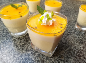Hình của món Pudding chanh dây.