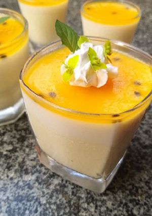 Hình của món Pudding chanh dây.
