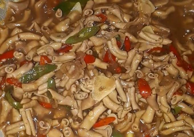 Cara Gampang Menyiapkan Oseng mercon usus ayam yang Lezat Sekali