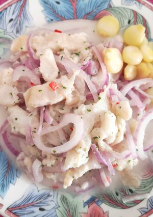Una foto de Cebiche de lenguado