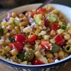A picture of Orzo salad.