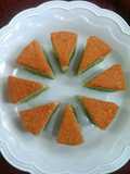 Tricolour coconut barfi