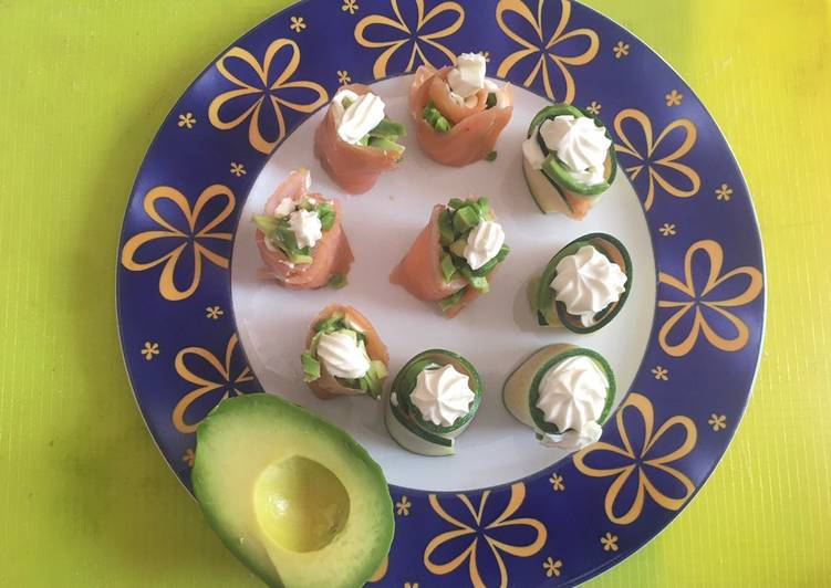 Recipe of Quick Sushi di Salmone, Philadelphia, Avocado 🥑 e Zucchine