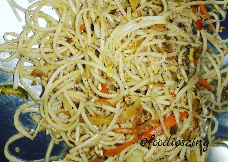 Easiest Way to Prepare Any-night-of-the-week Spaghetti with indo Chinese twist