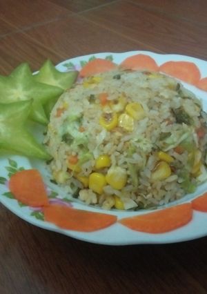 Hình của món Cơm rang rau củ.