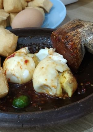 Foto resep Telur penyet sambel petis