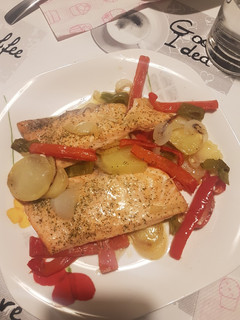 Una foto de Salmón al horno
