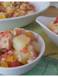 Una foto de Pipirrana con patatas