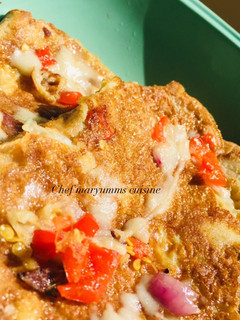 A picture of Fried egg cheese bread by chef maryumms cuisine🌸.