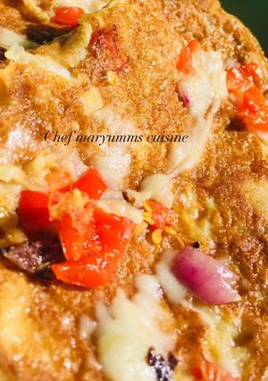 A picture of Fried egg cheese bread by chef maryumms cuisine🌸.