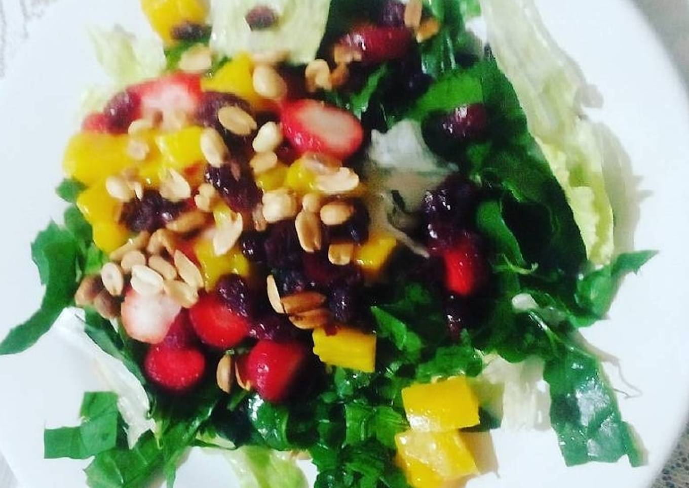 Ensalada de lechuga y espinacas