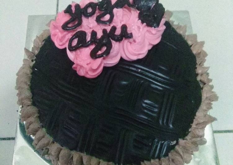 Cake brownies ultah no mixer no oven