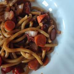 Foto di Udon con verdure