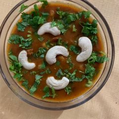 A picture of Kaju curry In restaurant style.