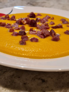 Una foto de Puré de calabaza con queso Philadelphia