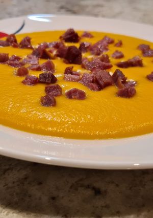 Una foto de Puré de calabaza con queso Philadelphia
