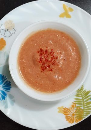 A picture of Momos chutney recipe | momo sauce.
