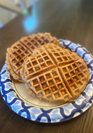 A picture of Mashed Sweet Potato Waffles.