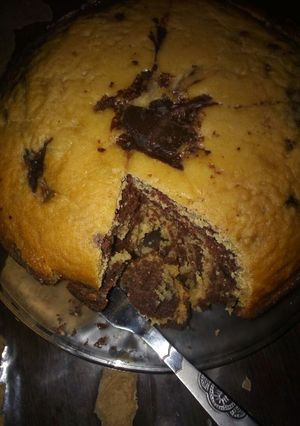A picture of Vanila chocolate cake.