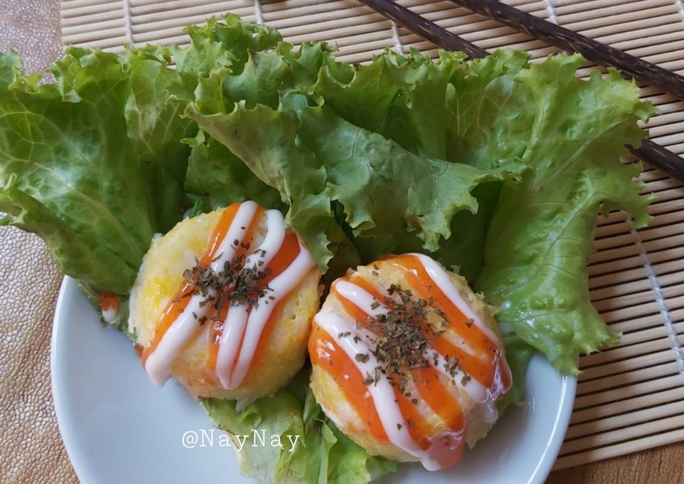 Steamed Egg Rice (Nasi Telur Kukus)