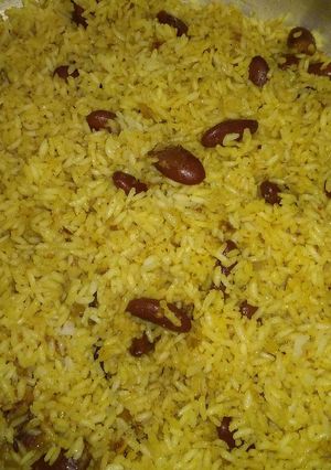 A picture of Rajma chawal.