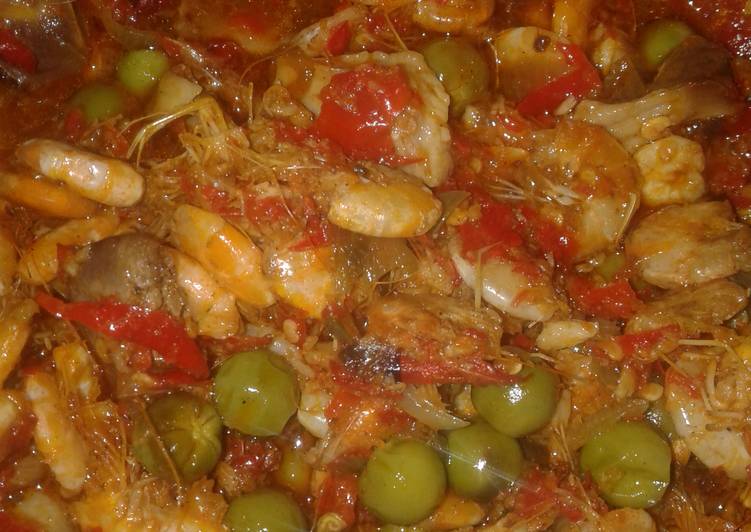 Udang sambel terong pipit istimewah