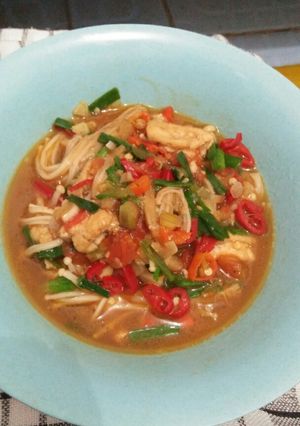 Foto resep Jamur Enoki korind pedas manis (KORea INDonesia) 😁😁😁😅
