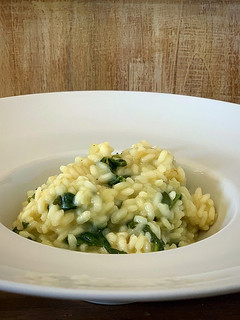Una foto de Risotto de espinacas