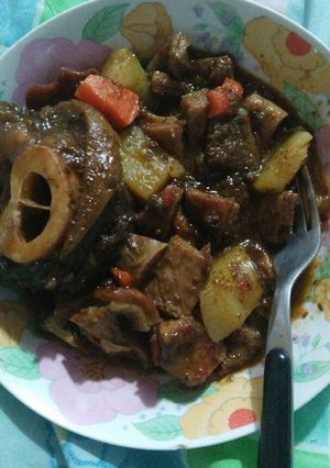 Una foto de Callos guisados con patas de res al estilo de Zhila